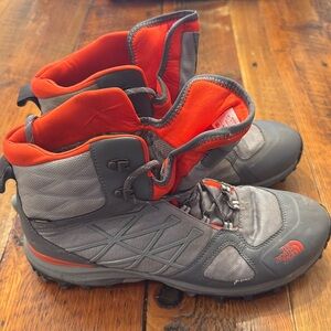Men’s North Face Goretex boots.  Gray and Orange  used but in great condition.